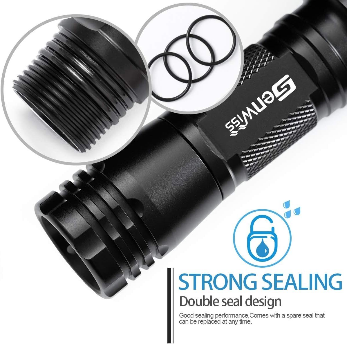 Waterproof Dive Torch with 5 Modes for Underwater Adventures