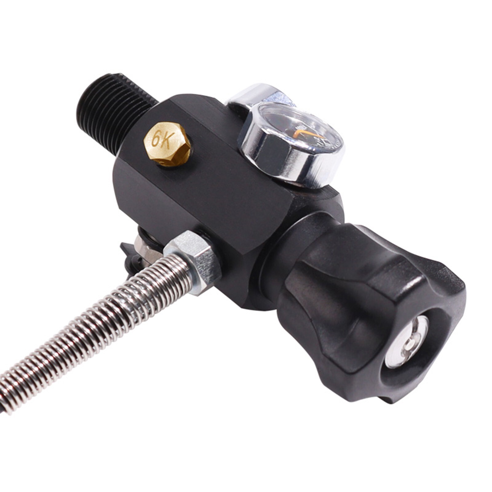 TUXING 3L Pcp Air Tank,4500Psi Carbon Fiber HPA Tank,Dual Gauge 24-inches Valve