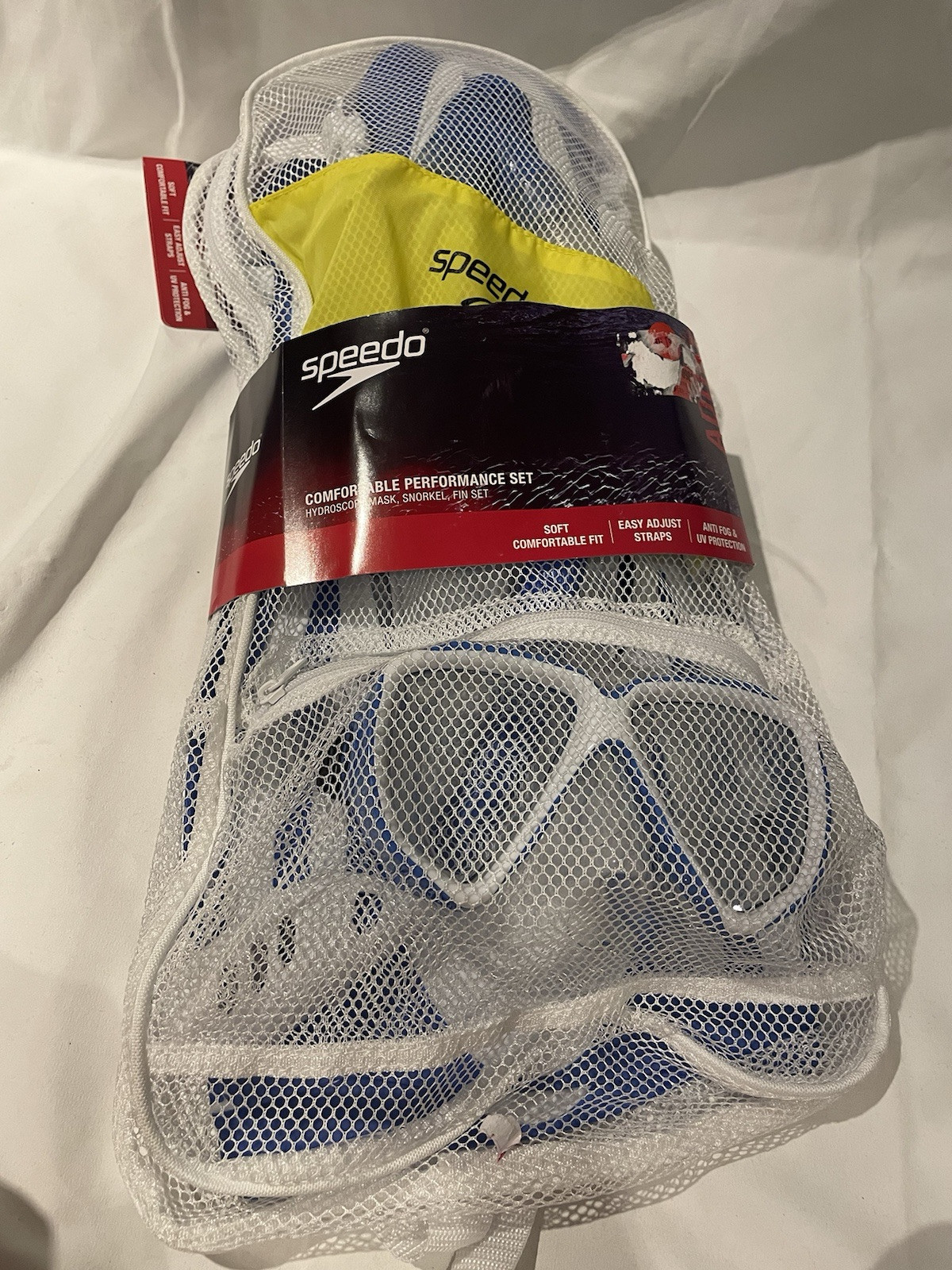Speedo Adult Mask Snorkel and Fin Set NWT ADULT L/XL SHOE 9-13
