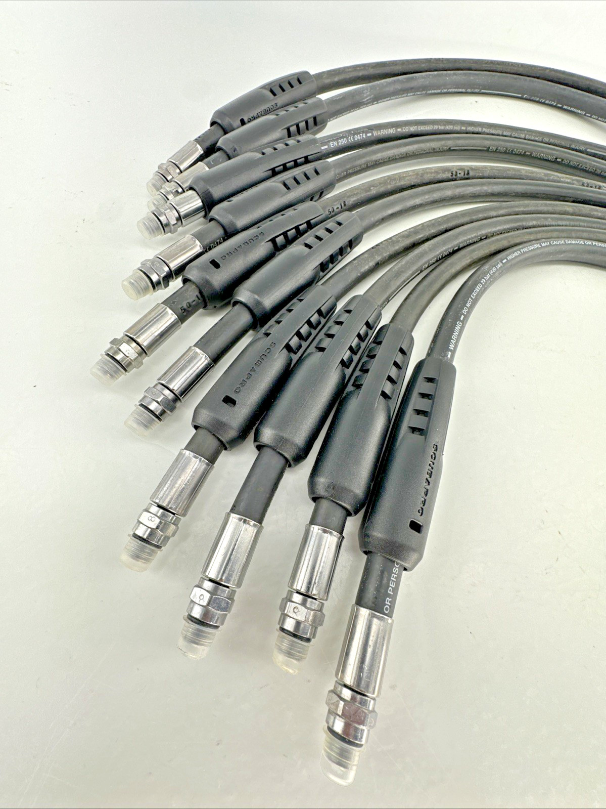 Scuba BC Inflator Hoses Lot of 10 – 26” Quick Disconnect EN250 29 Bar