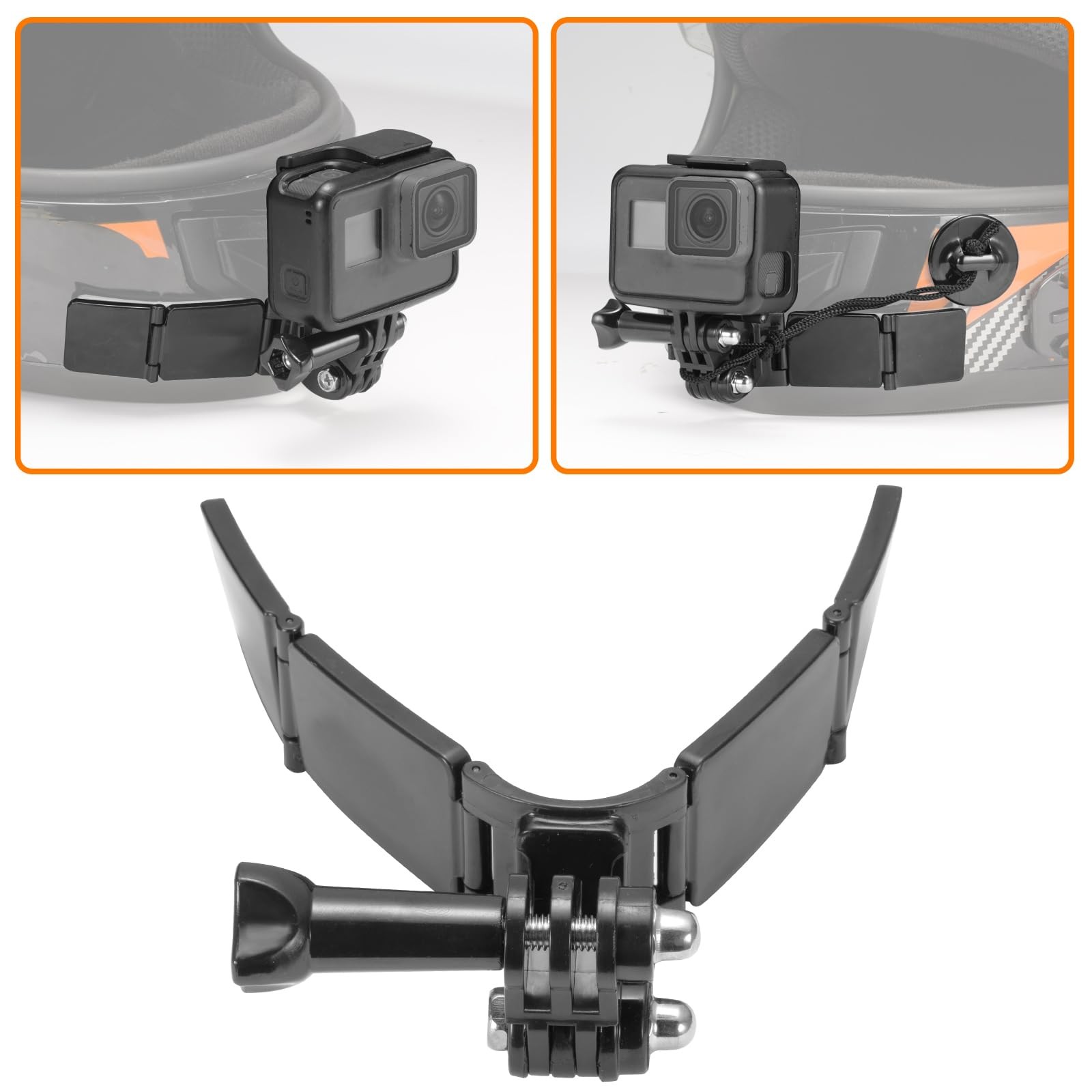 Lupholue Motorcycle Helmet Chin Mount Kits with Adhesive Curved Pads…