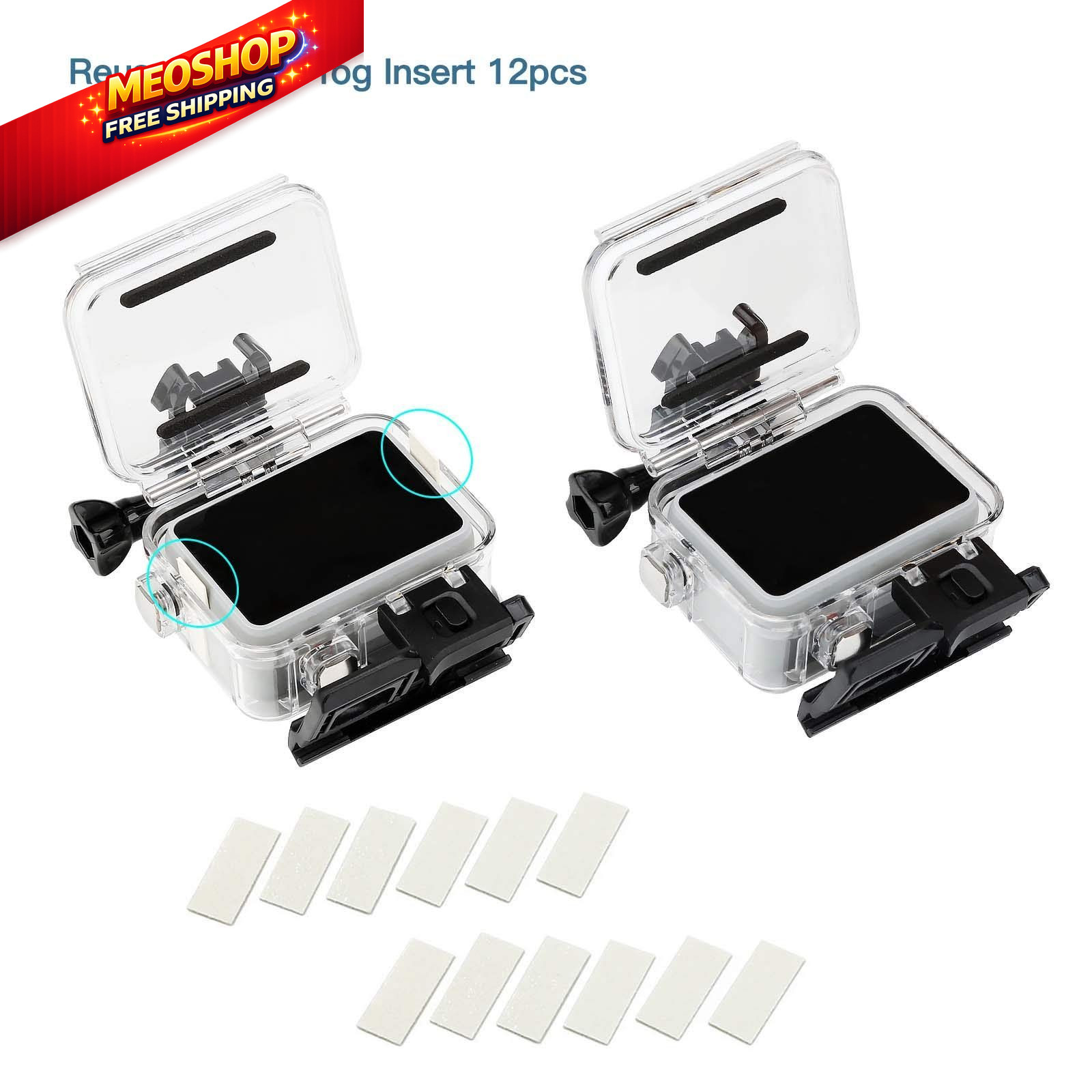 D&F Waterproof Housing Case for HERO7 White & Hero 7 Silver, 30M white