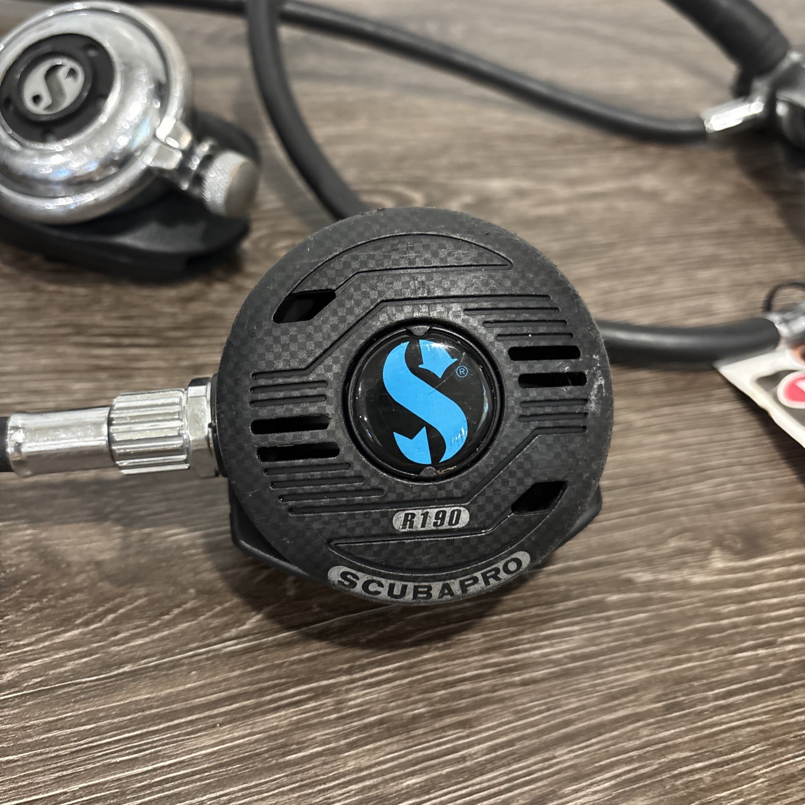 Scubapro MK2 R190 Scuba Regulator Set with U.s. Cavalero Pressure Gauge Untested