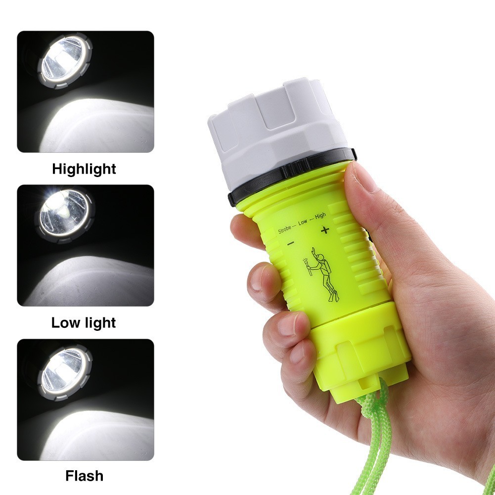 Strong Light Flashlight Hiking Travel Lamp Led Lighting Portable 3 Modes