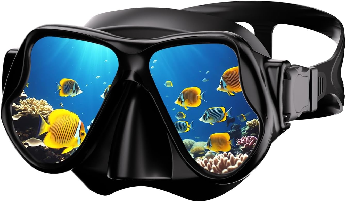 Scuba Mask, Diving Mask with Anti-Fog HD Tempered Glass Diving Goggles Nose