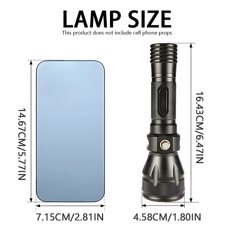 Diving LED Flashlight Bright Professional Handheld Light Underwater Lighting