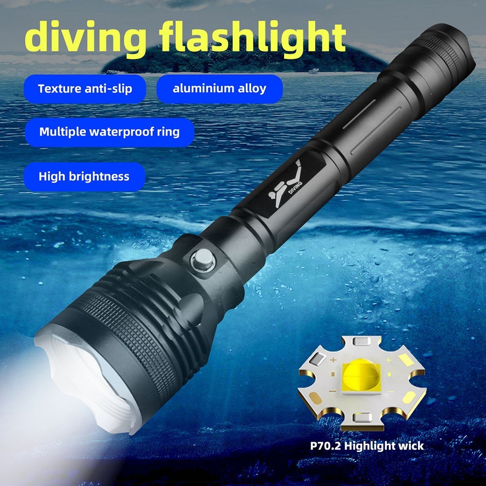 White Light Flashlight Sporting Goods Diving Flashlight Long Life