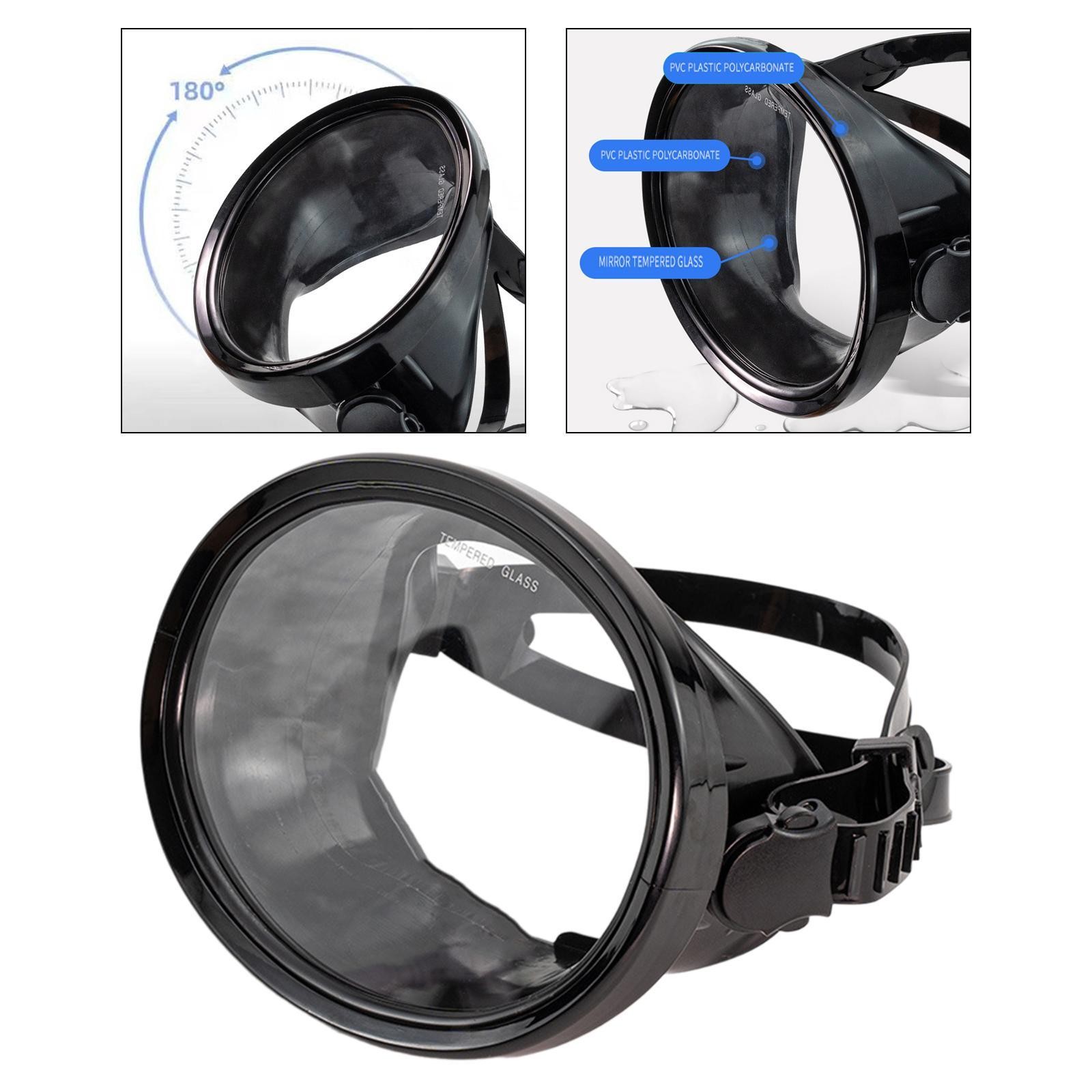 Single Lens Diving Mask Oval Shape Eyewear Professional No Fogging Swimming Mask