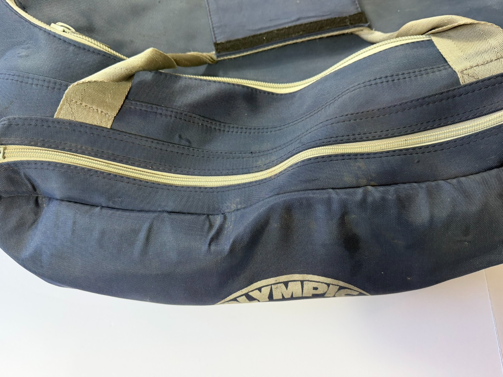Vintage Olympic Diver Scuba Gear Bag Large Navy Blue Multi-Pocket Heavy Duty