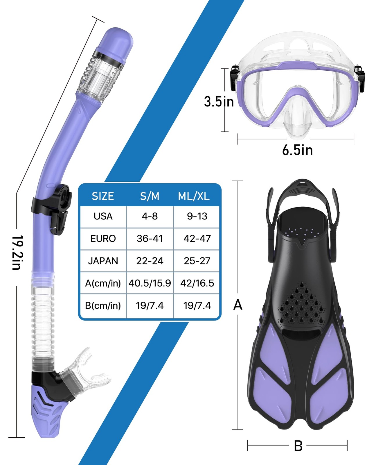 Ubekezele Snorkeling Gear for Adults Men Women,4 in 1 Snorkel Set with Panora…