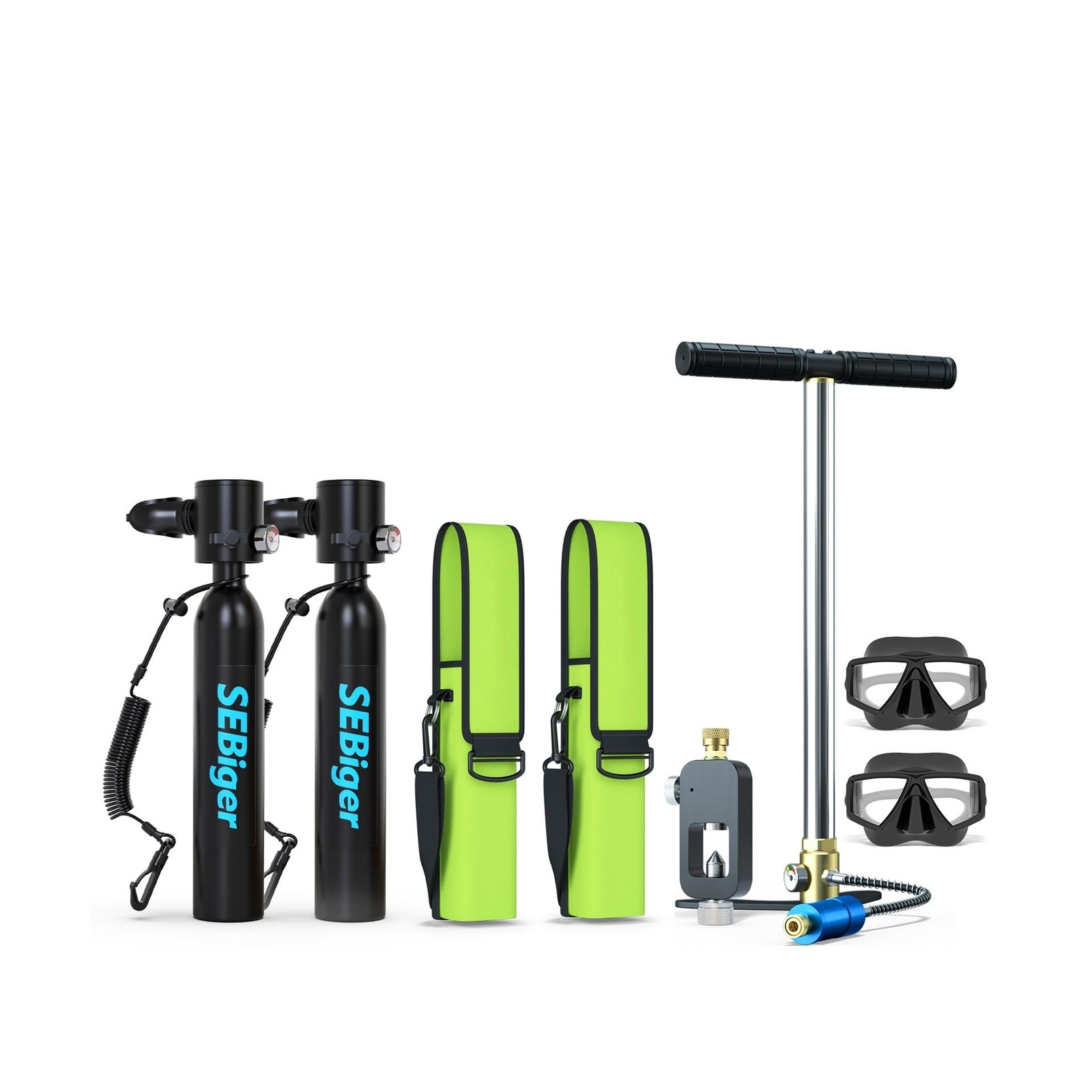 SEBiger Diving Tank with DOT Certification Reusable Scuba 0.5L Pony Bottle Su…