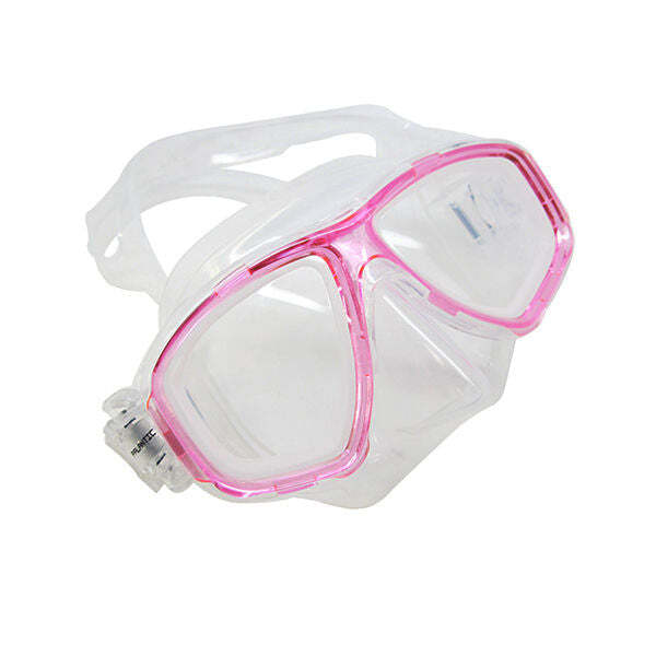 Palantic M36 Pink/Clear Silicone RX Farsighted Full Lenses Dive/Snorkel Mask