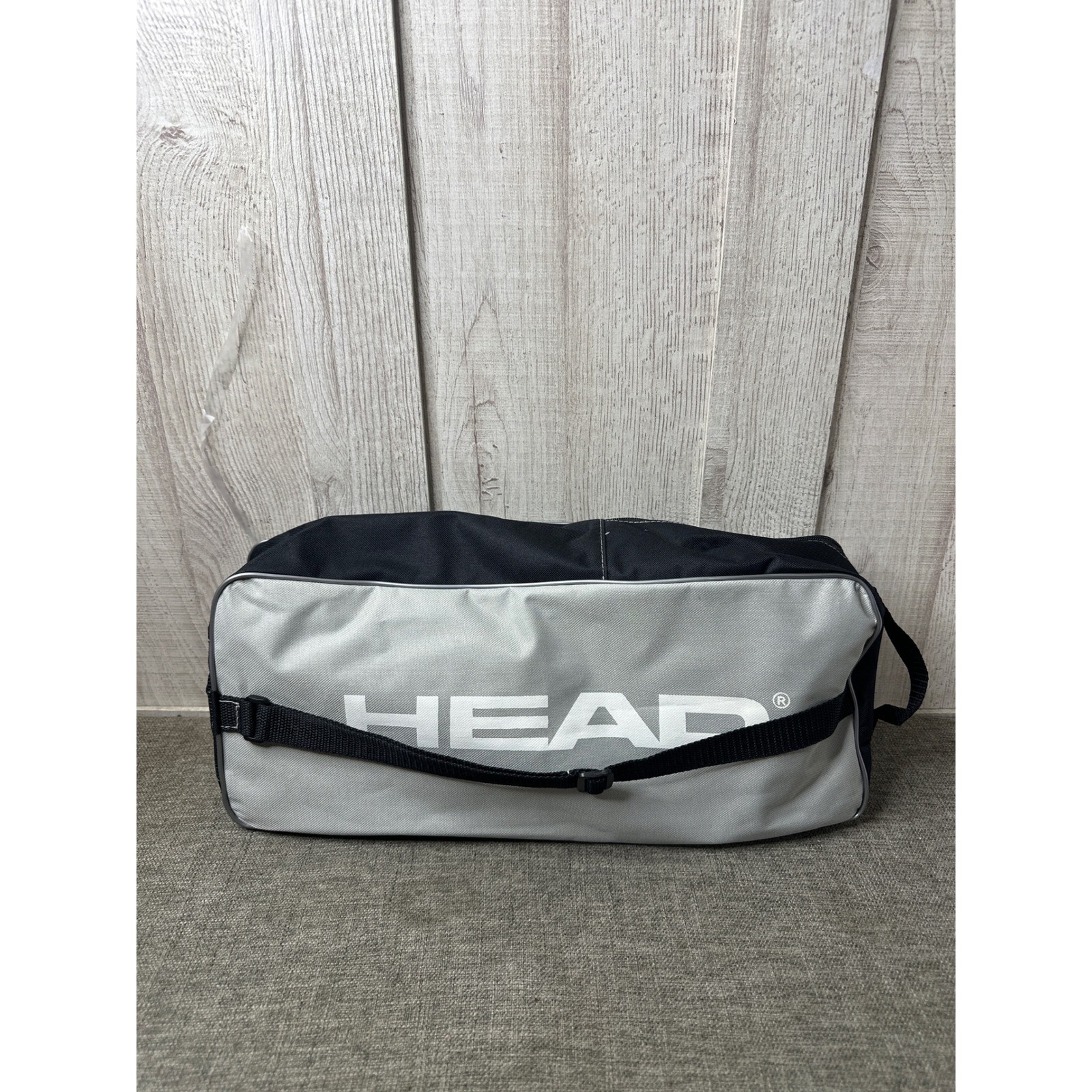 HEAD Quest Adult Silicone Snorkeling Set Black White Mask Fins Snorkel Bag L/XL