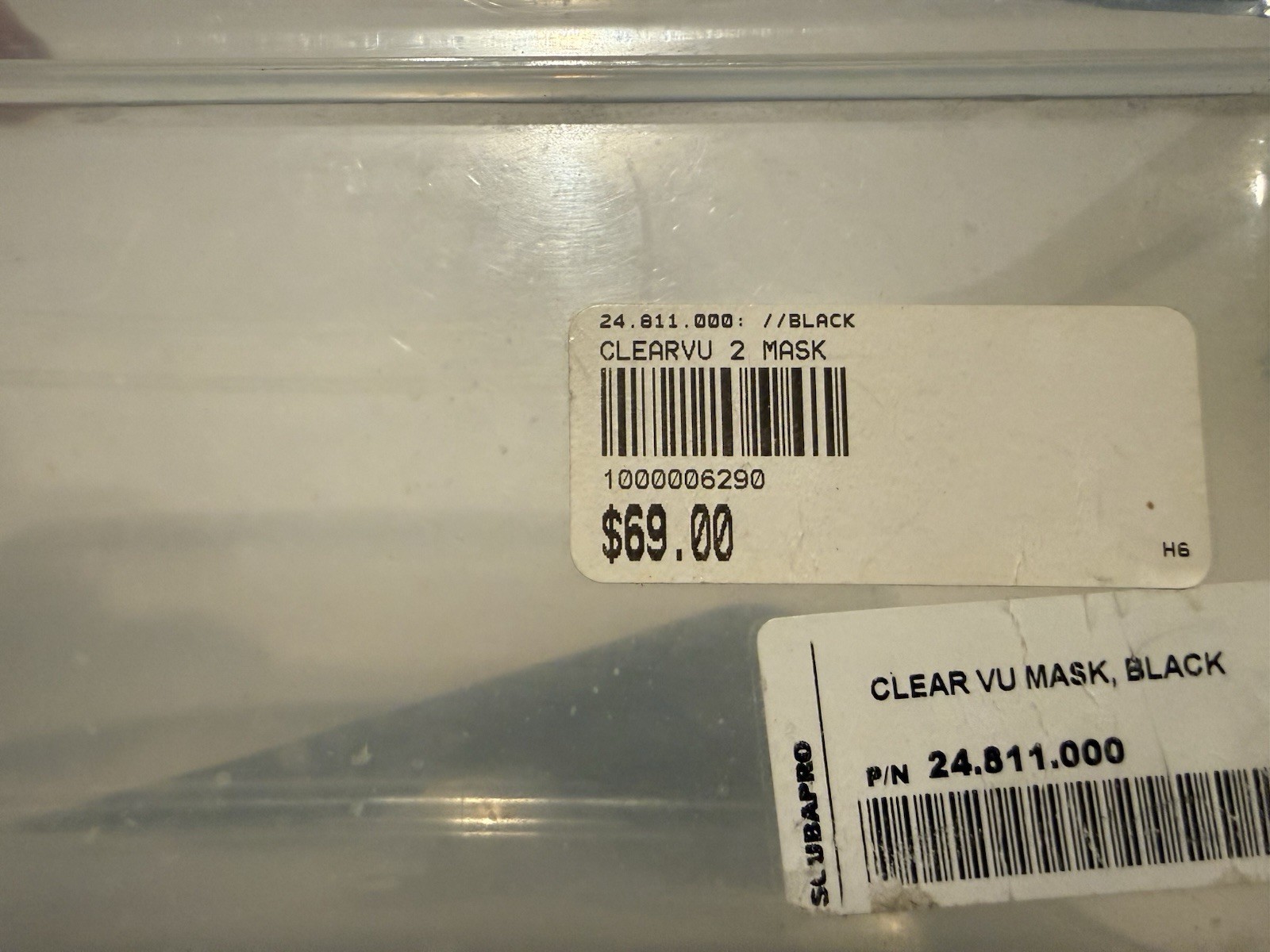 Scubapro Clear VU mask Clear/ Black Excellent condition