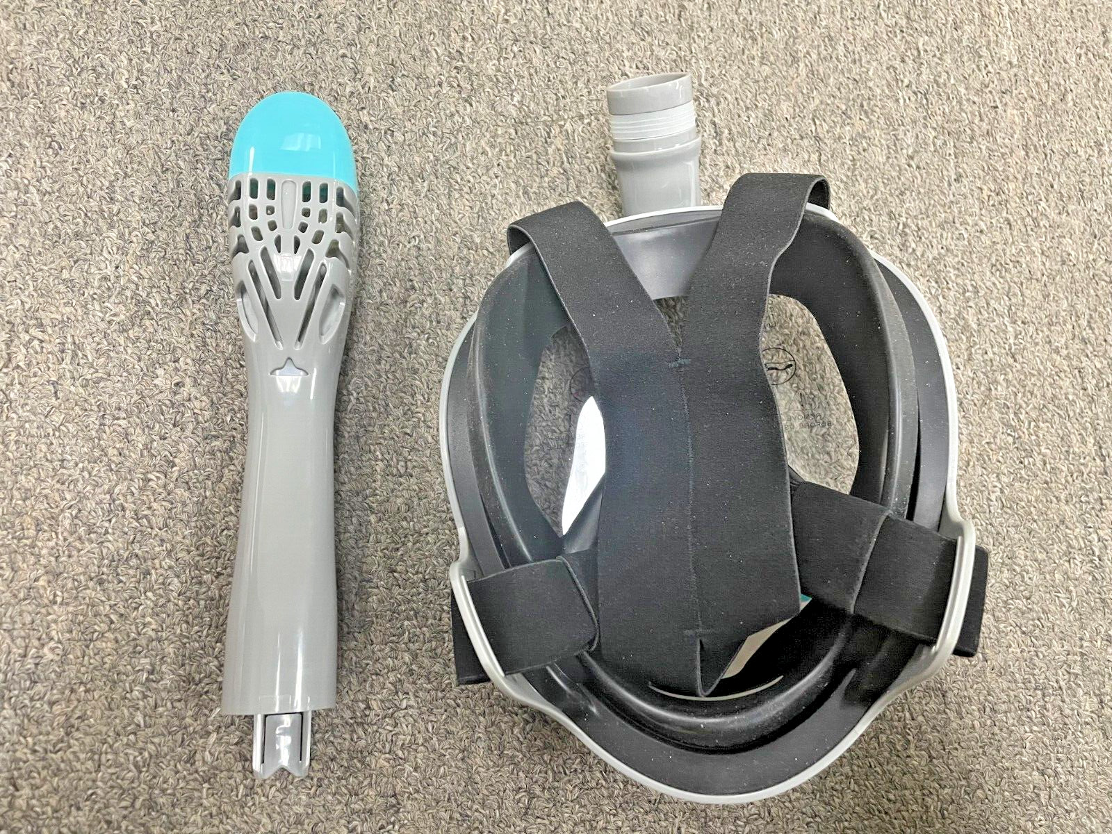Sample Unbranded Blue w Gray Scuba Diving Full Face Mask, size L/XL