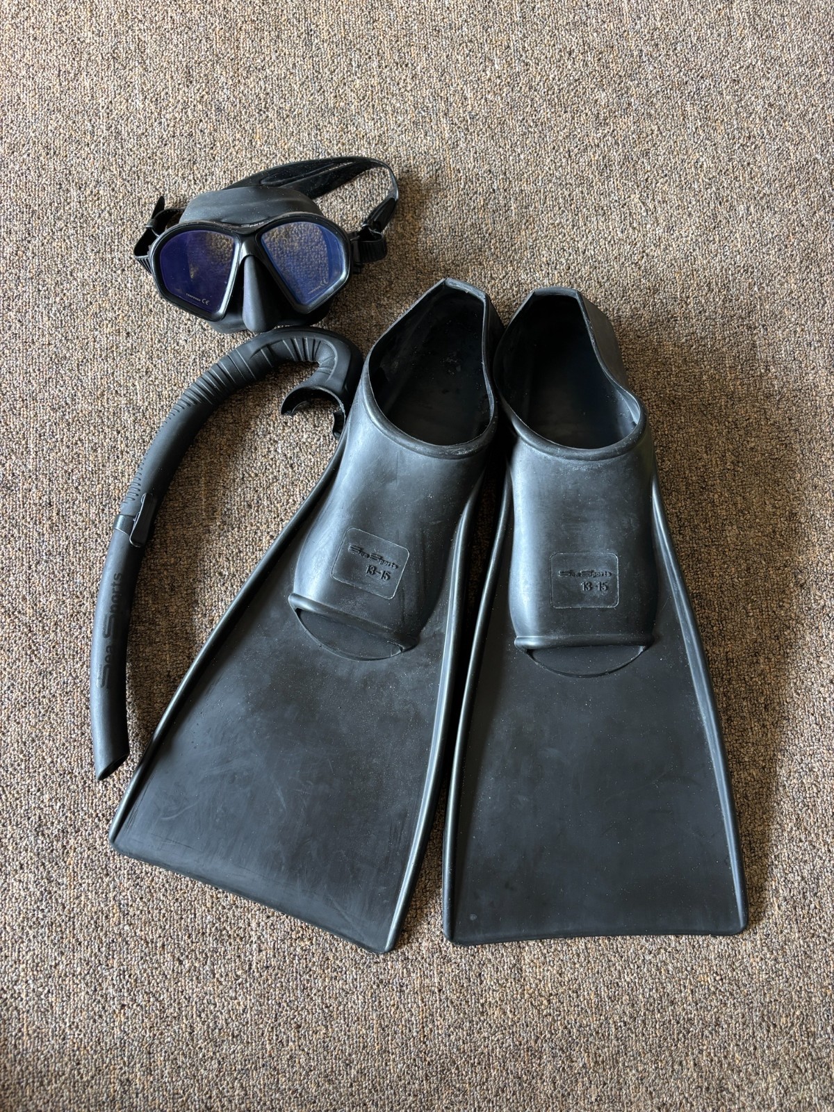 Sea Sports Snorkel Set (Black) – Size 13-15