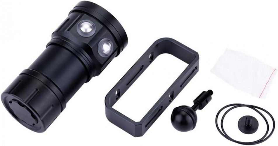 Diving Flashlight, 18000 Lumen IPX8 Waterproof Torch Scuba Dive…