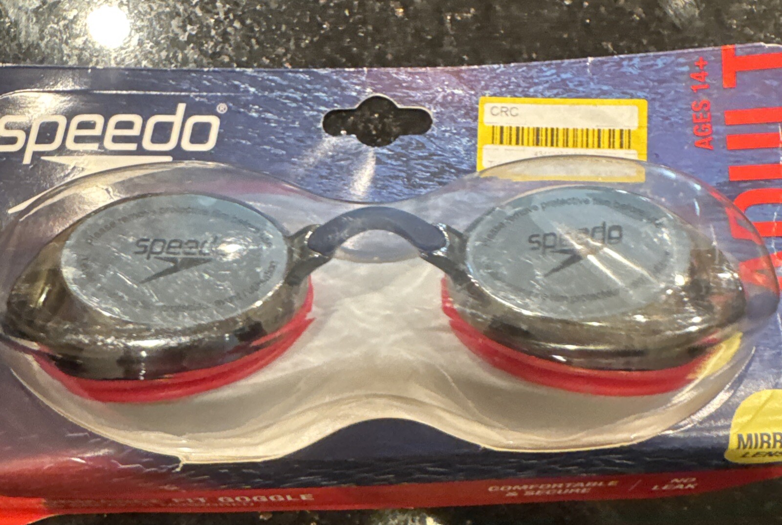 Speedo Unisex Adult Swim Goggles Record Breaker Performance Fit Mirrored 14 +