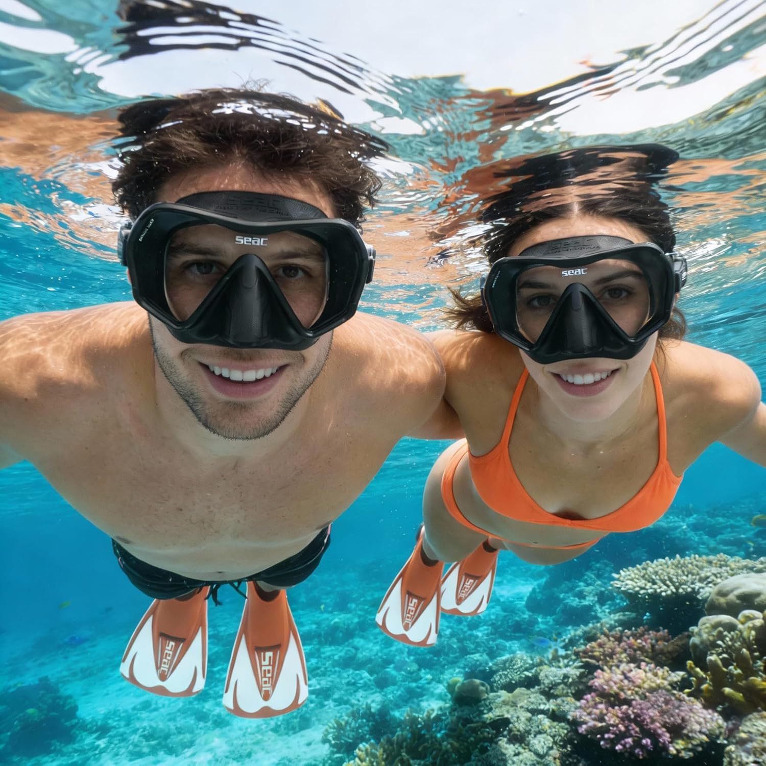 Pura – Frameless Single-Lens Silicone Diving Mask | Antifog Low Volume Mask for