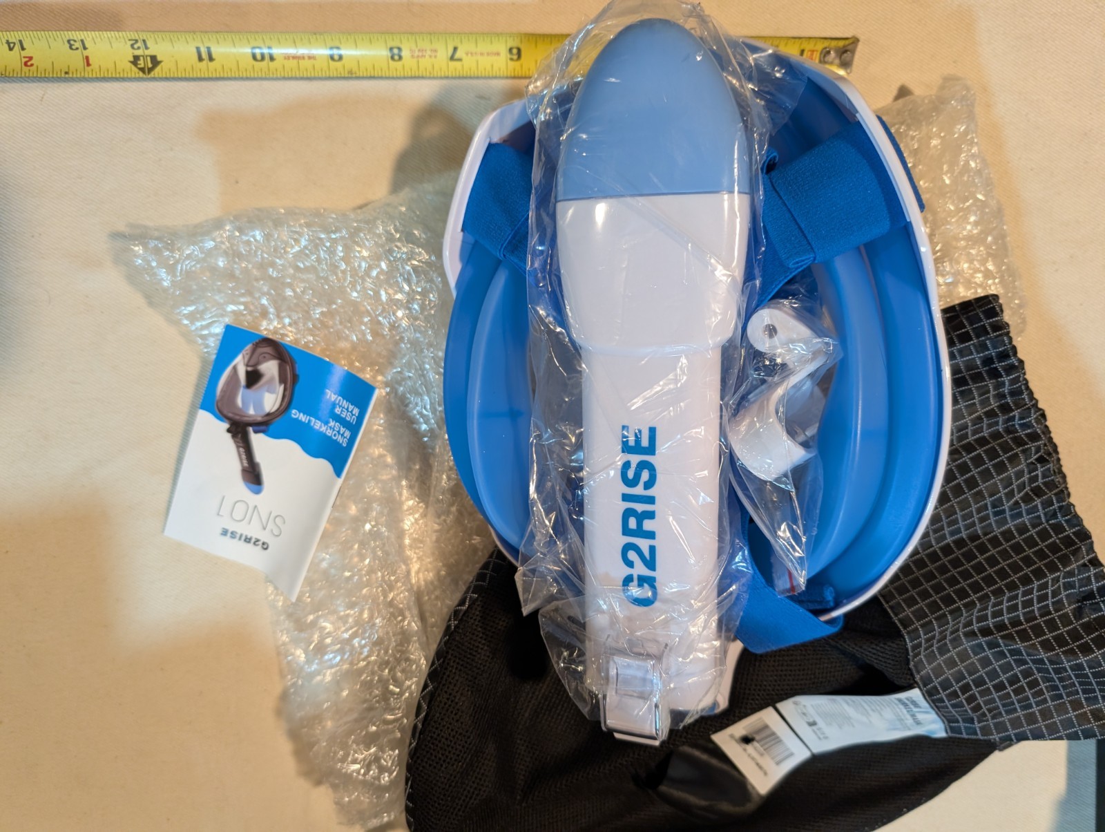 G2RISE Full Face Snorkel Mask Adults Snorkeling Set Gear Model SN01 – S/M New