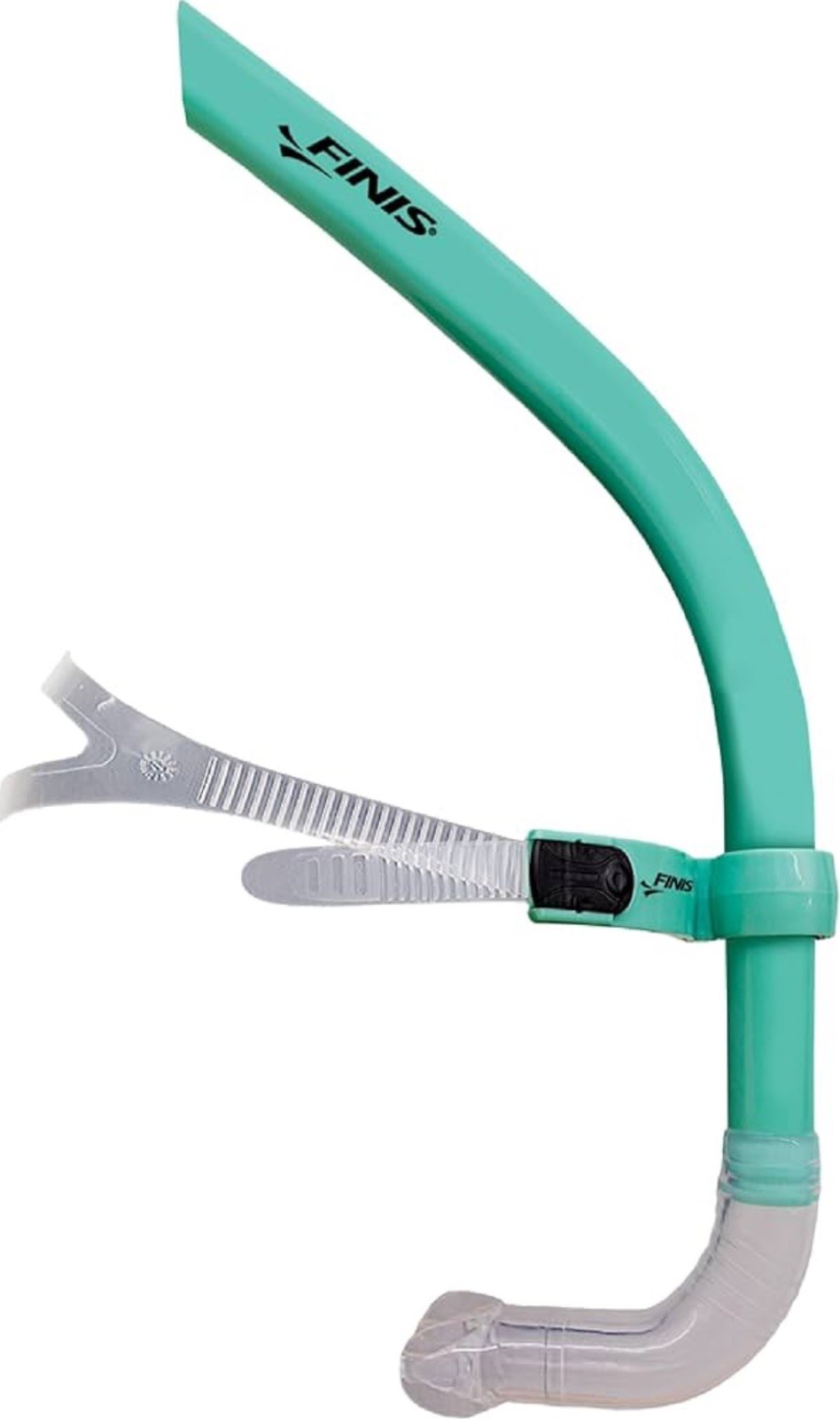 FINIS Glide Center-Mount Swim Snorkel – Adult Teal Training Snorkel – Adjustable