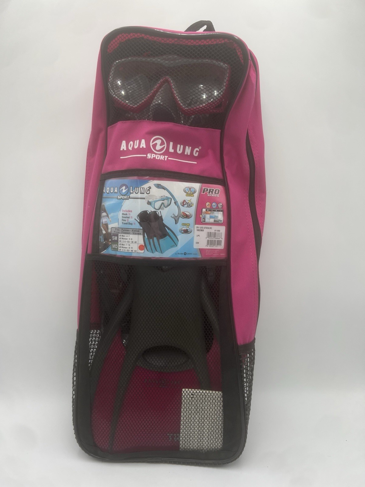 Aqua Lung Sport Pro Series Pink Snorkeling Set – Medium (W 8-11) NEW