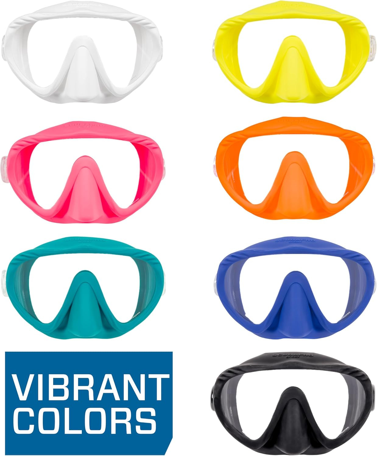 SCUBAPRO Ghost Scuba Dive Mask, Low-Volume Frameless Design W/Ultra Clear Single