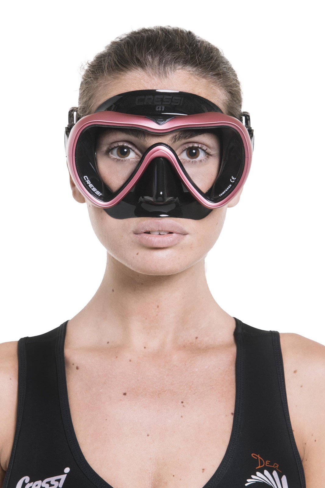Cressi A1 Black/Pink Clear Lens Xdn400021