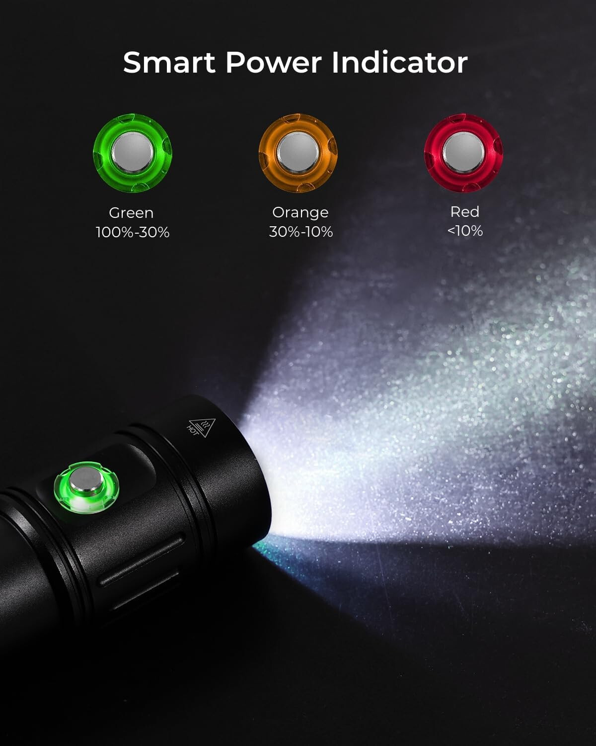 APLOS AP02 Scuba Diving Rechargeable Flashlight, 2500 Lumen /4 Modes