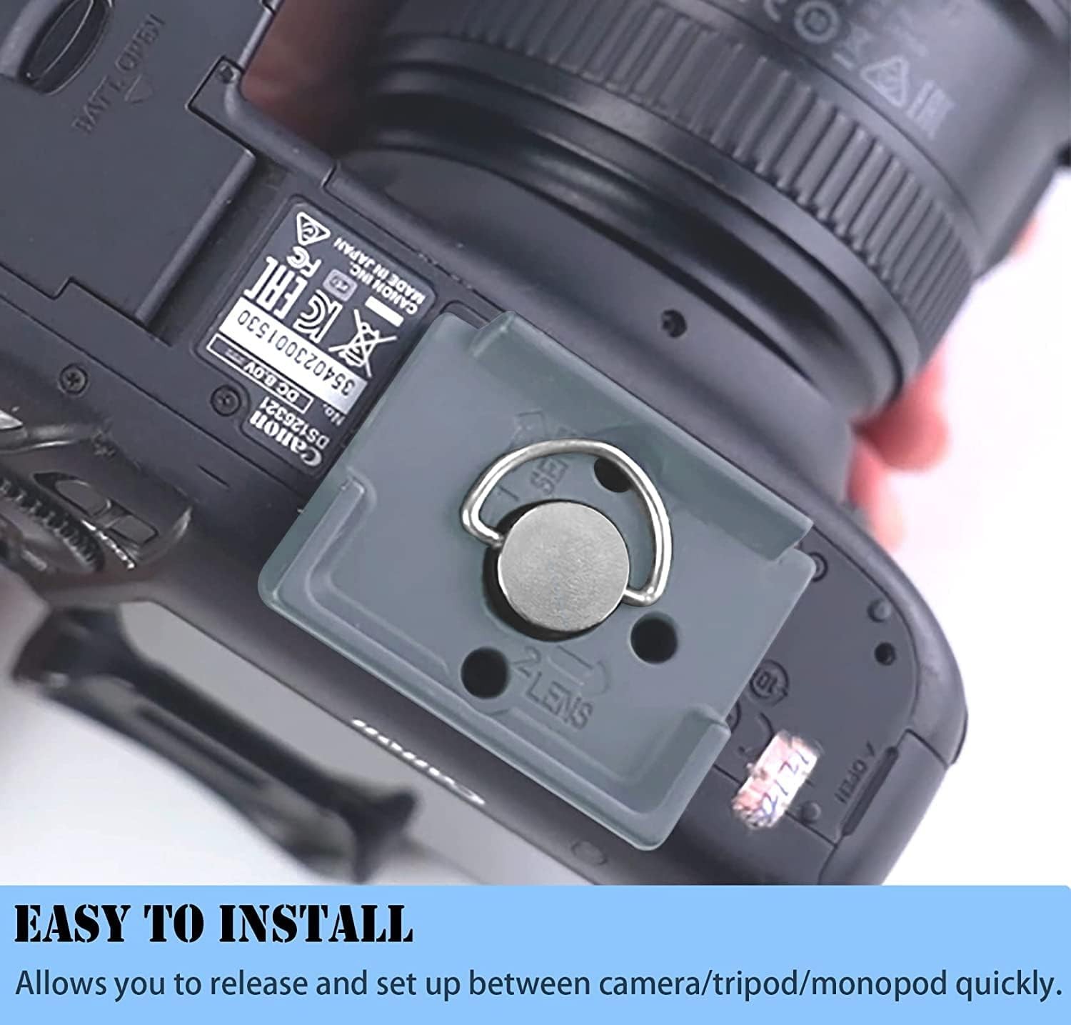 323 Quick Release Plate 1/4″ Screw Tripod Camera Compatible for Grey