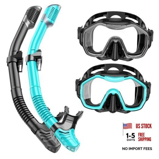 Snorkeling mask Adults A1-Black + BlackGreen