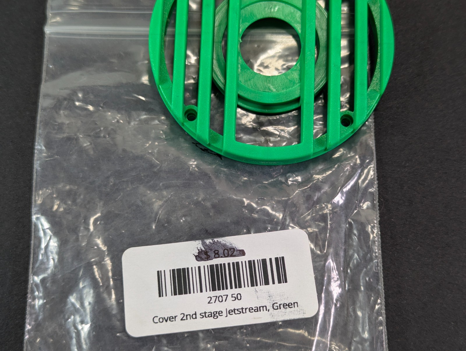 Poseidon Jetstream Green Front Cover 2nd Stage Regulator Scuba Dive 2707-50