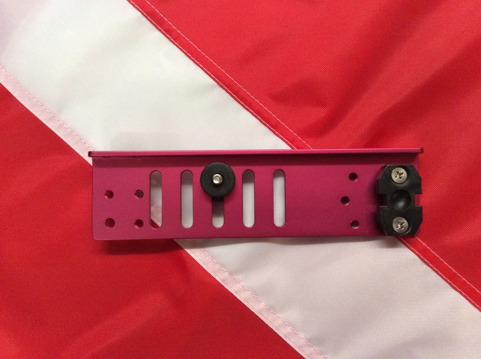 Camera base attaching lights flash flex arm attachment 10×2″ anodized alum Pink