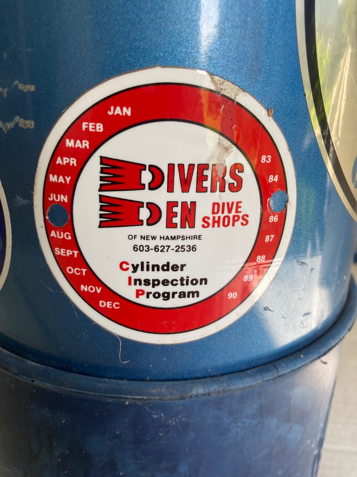 SCUBA Diving Tank Cylinder US Divers Aqua Lung 3000 w/ Boot, Parts Only