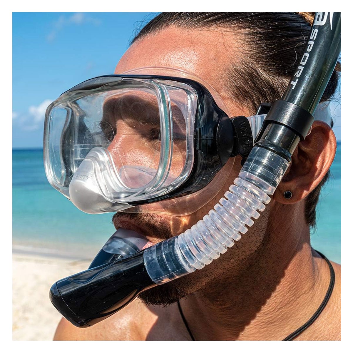TUSA Imprex 3D Adult Smoke Mask and Dry Snorkel Combo (UC-3325P-SK)