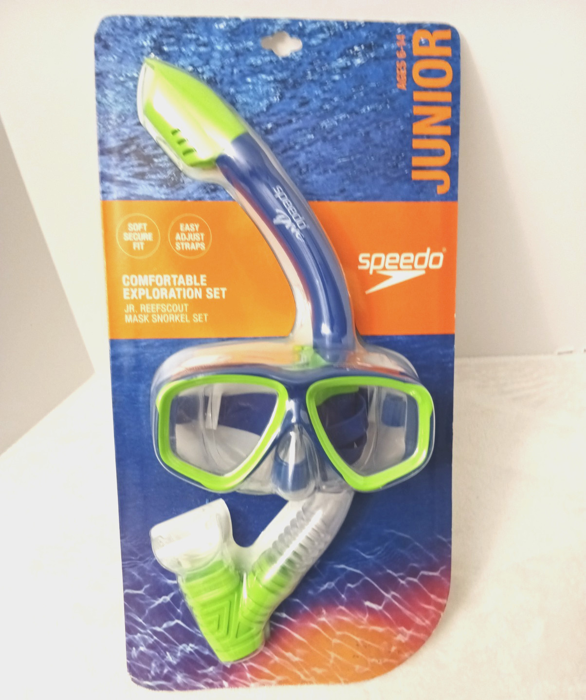 NEW Speedo Comfortable Exploration Set Kids Age 6-14 Mask Snorkel Set