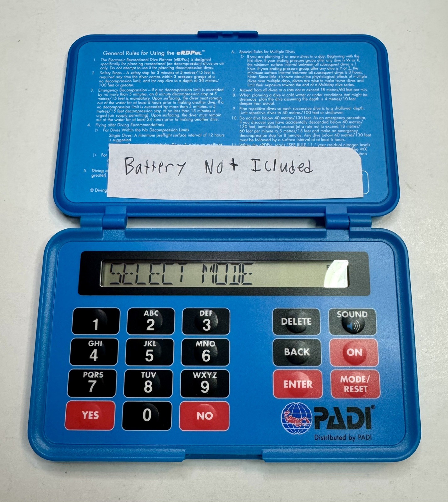 PADI eRDPML Multilevel Recreational Dive Planner PADI 70031 – Tested Works