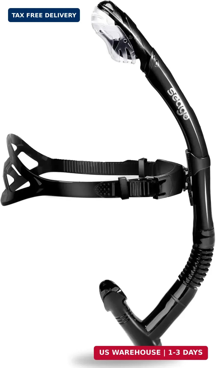 Seago Swim Snorkel for Lap Swimming, Dry Top Front Swimmer Gear for Adult Youth,