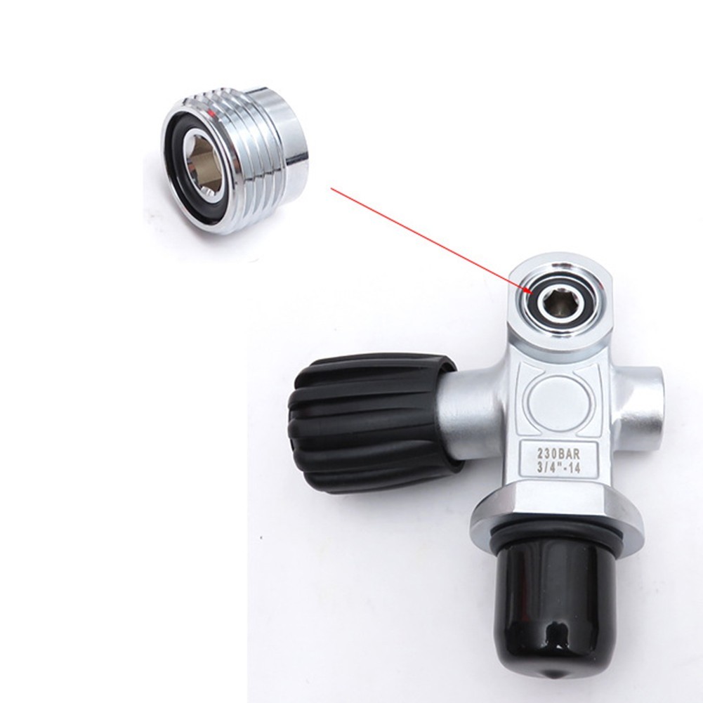 Sporting Goods Cylinder Adapter Chrome-plated Copper For DIN/8-14 ID 5/16