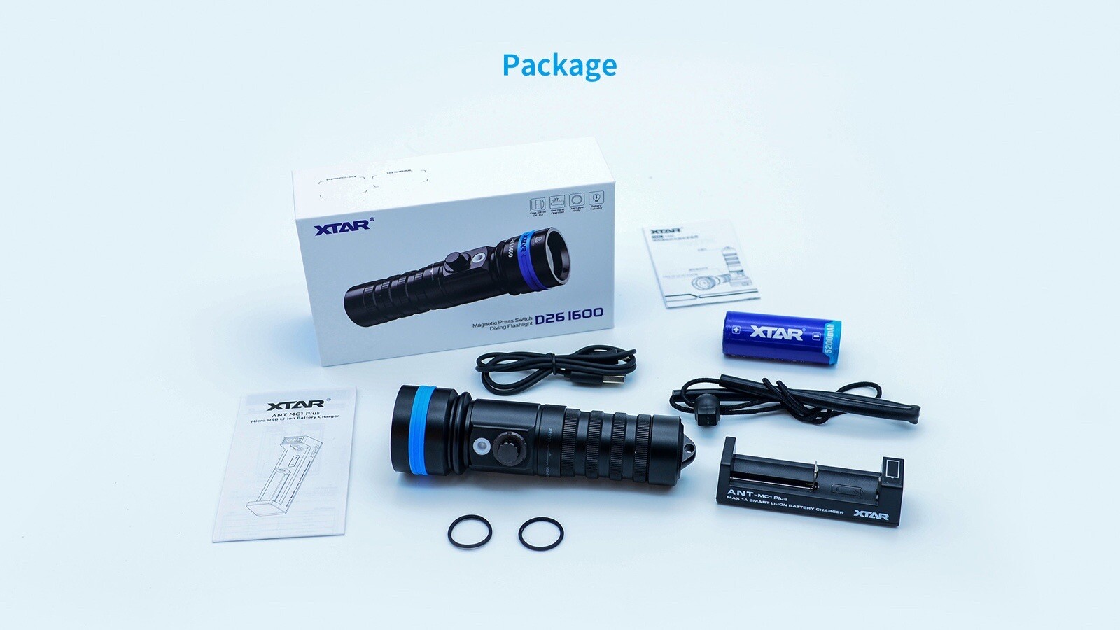 XTAR D26 1600 FULL SET CREE LED (US SELLER) + FREE SILICON GREASE