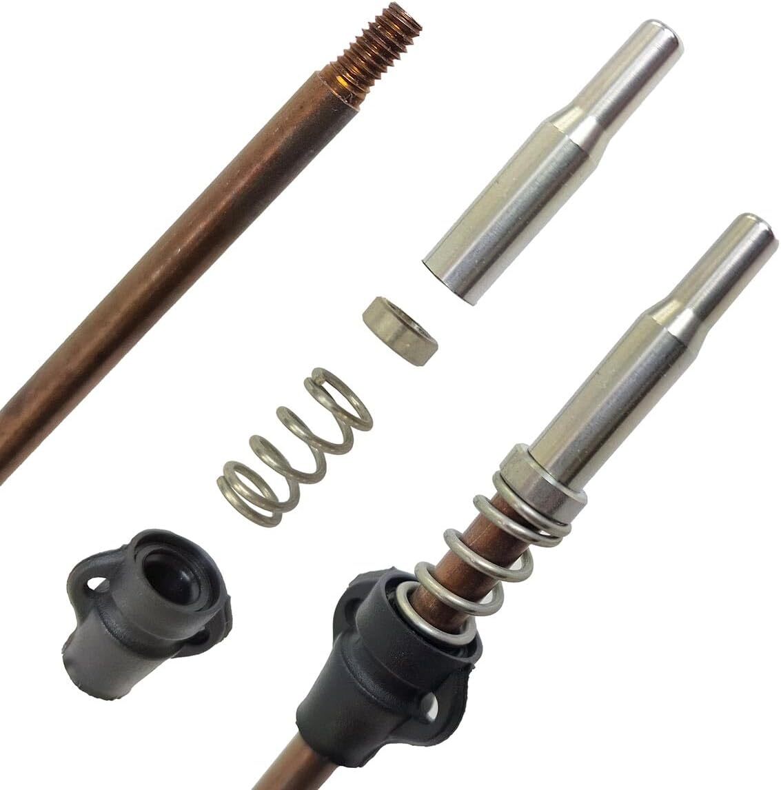 9/32”/7mm Pneumatic Speargun Spear Shaft 6mm Thread 17-4PH Stainless Rigged