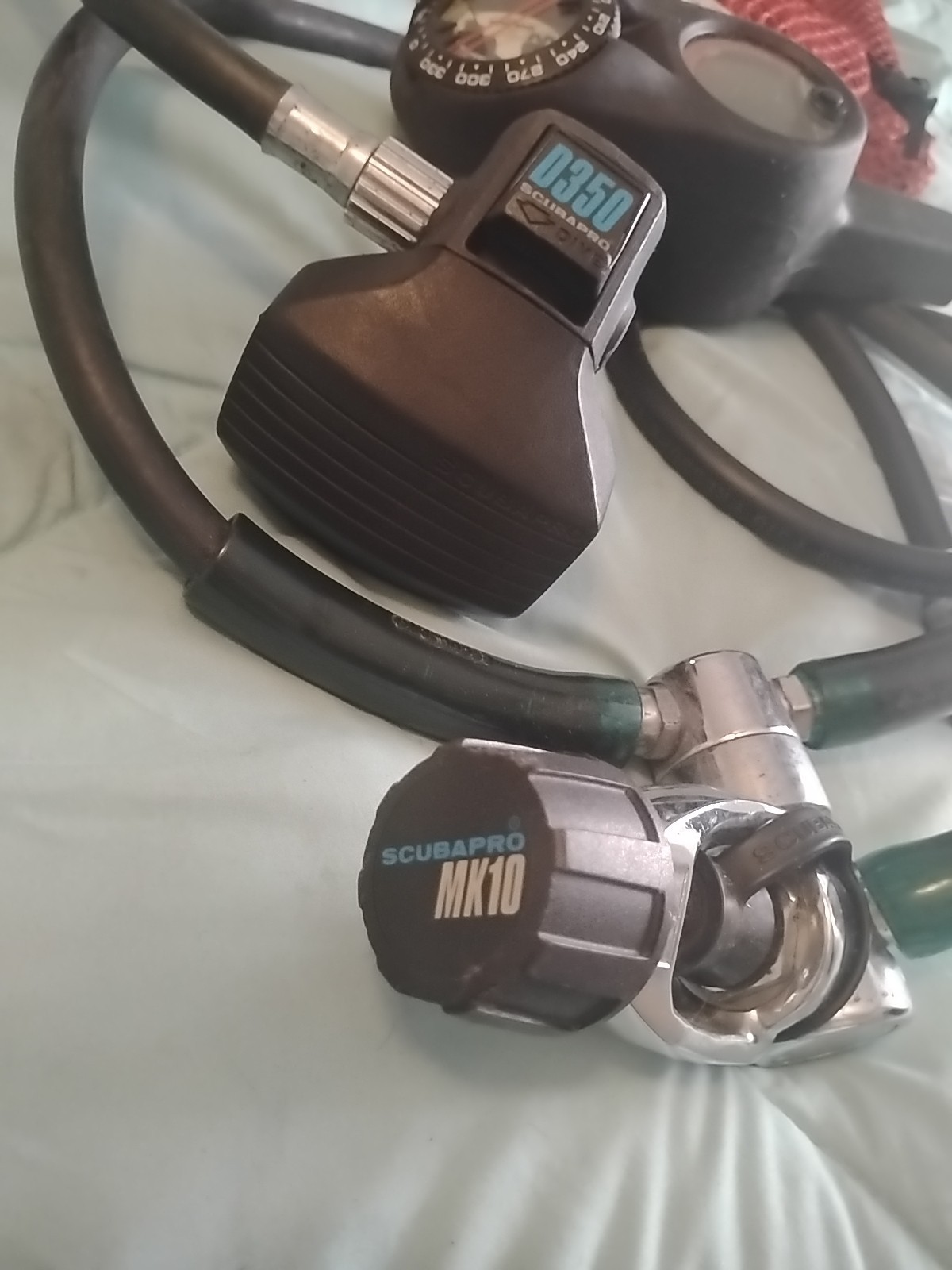 Scubapro Mk10 D350 Stage Scuba Dive Regulator w/ Oceanic Gauges