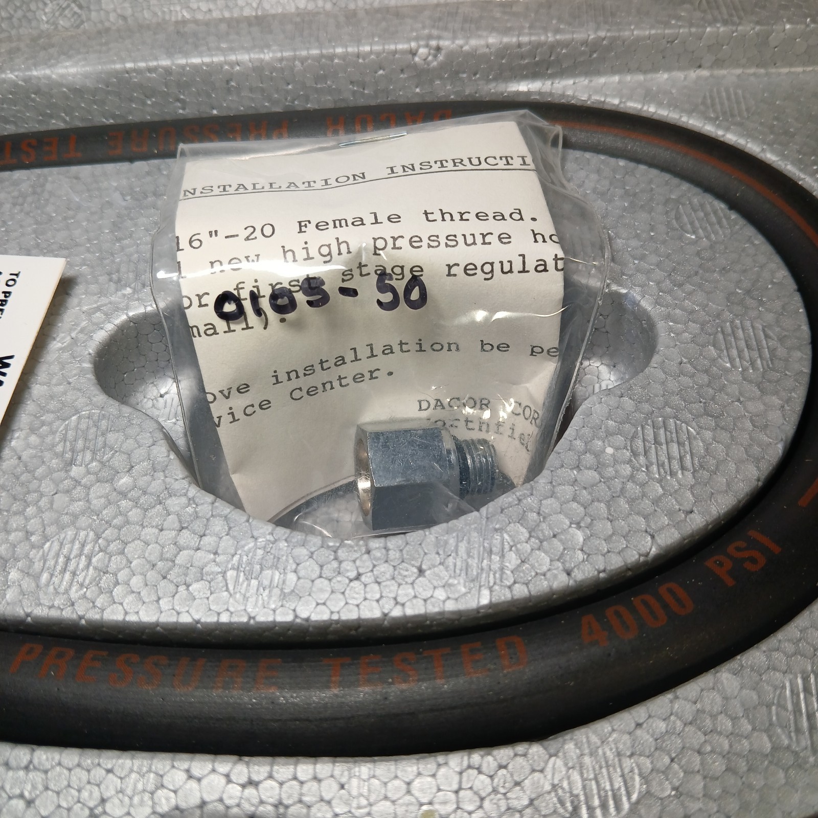 Dacor Vintage Dive Gauge Console SPG 240ft Depth 4000psi Brand New w/ Documents