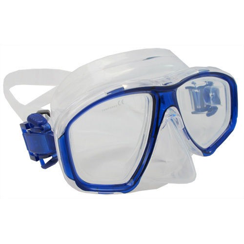 Palantic M36 Blue/Clear Silicone RX Nearsighted Lenses Dive/Snorkel Mask, -1.0