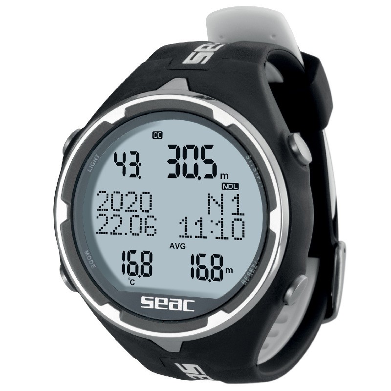 SEAC Action Dive Computer – Black/White – Wrist Dive Computers (1600005000524A)