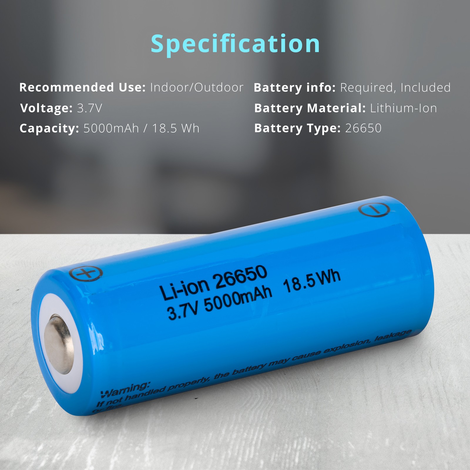 Blue Reef 26650 5000mAh Battery
