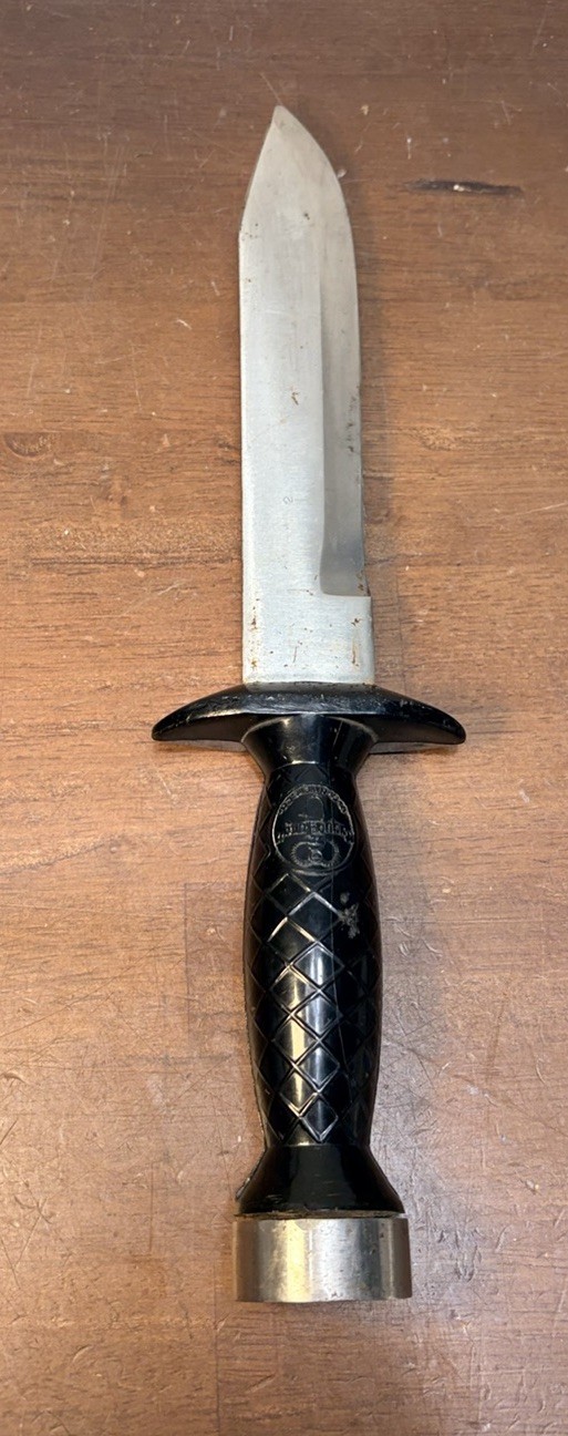 Vintage 1960s Aqua Lung US Divers Knife w/ Sheath, Stainless Steel, Japan