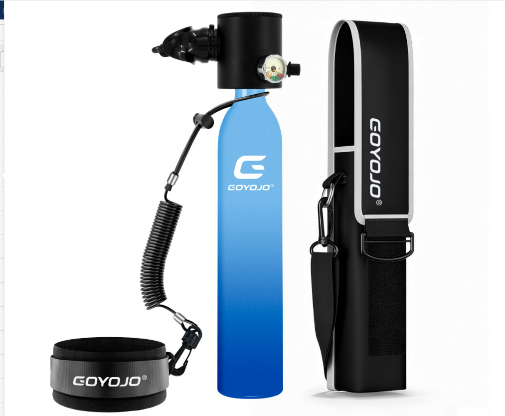 GOYOJO 0.5L Portable Mini Scuba Tank Kit Refillable Diving Air for Snorkeling