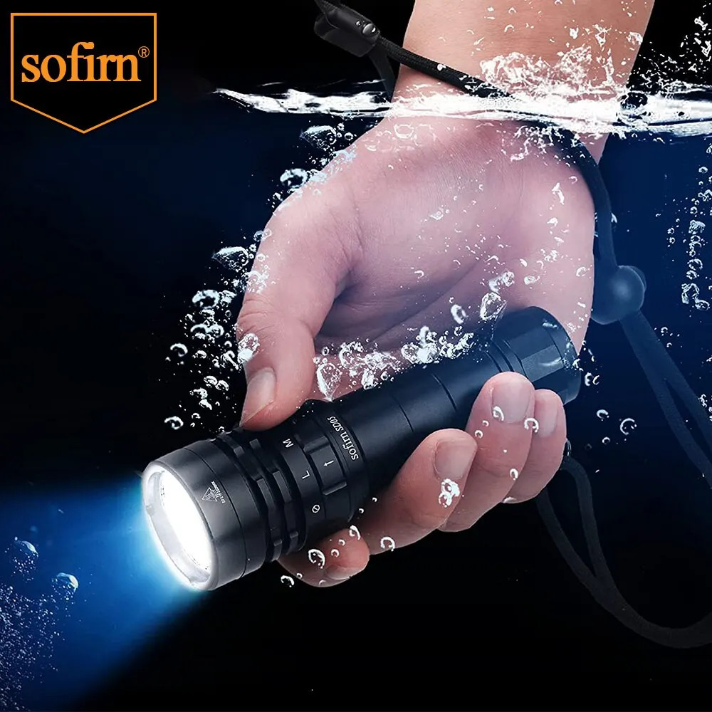 SD05 Scuba Diving Light XHP50.2 Super Bright 3000Lm 21700 Flashlight with Magnet