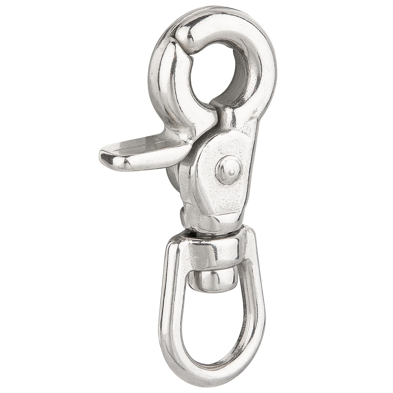 2 PCS 2-5/8 Inch Trigger Snap Hooks, Swivel, 316 Stainless Steel, Marine Grade
